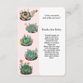 De moderne succulente cactus Baby shower Informatiekaartje (Voorkant)