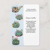 De moderne succulente cactus Baby shower Informatiekaartje (Voorkant)