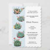 De moderne succulente cactus Baby shower Kaart (Voorkant)