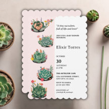 De moderne succulente cactus Baby shower