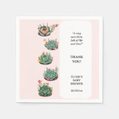 De moderne succulente cactus Baby shower Servet (Voorkant)