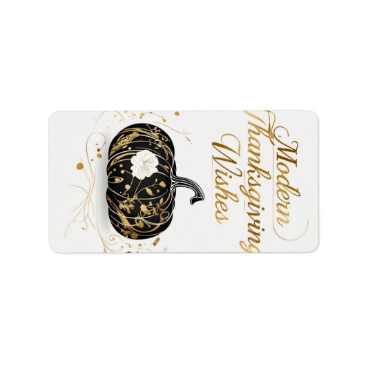 De moderne Thanksgiving wensen Etiket (Voorkant)