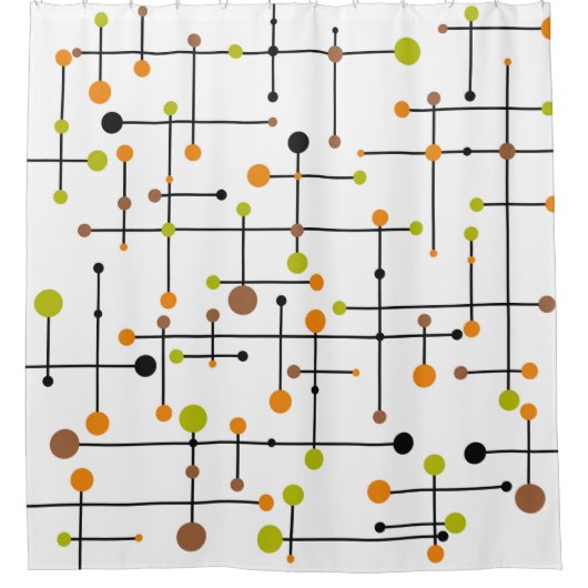 De moderne tijd uit de midden eeuw  douchegordijn (Voorkant)