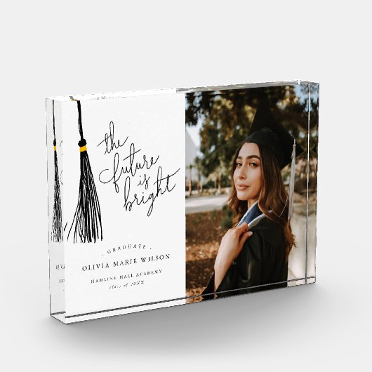 De moderne toekomst is helder Afstuderen wit aande Fotoblokken (Links)