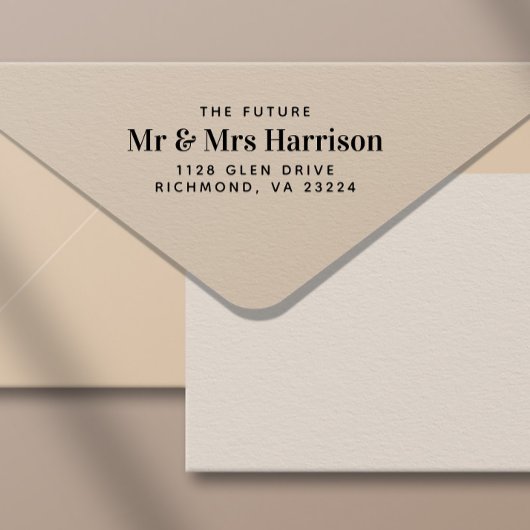 De moderne toekomst Mr. Mrs. Retouradres Zelfinktende Stempel