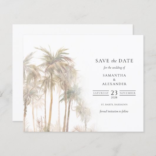 De moderne tropische bomen van de begroting sparen (Voorkant / Achterkant)