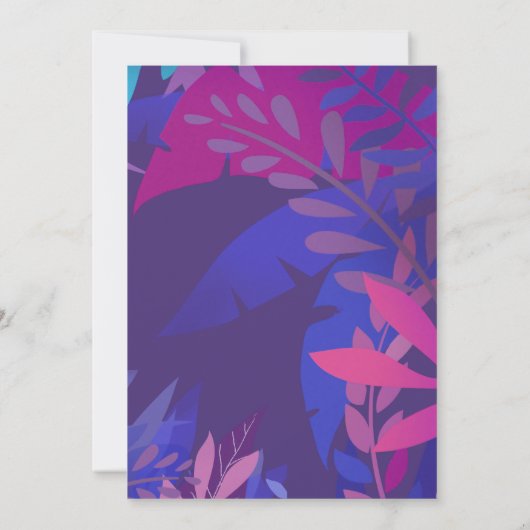 De moderne Tropische Waterverf van het huwelijk ve Kaart (Achterkant)