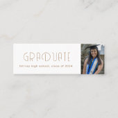 De moderne Typografie Afstuderen Naam Kaart Mini Visitekaartje (Voorkant)