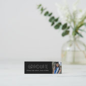 De moderne Typografie Afstuderen Naam Kaart Mini Visitekaartje (Staand voorkant)