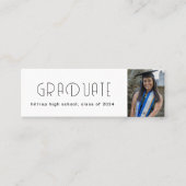 De moderne Typografie Afstuderen Naam Kaart Mini Visitekaartje (Voorkant)