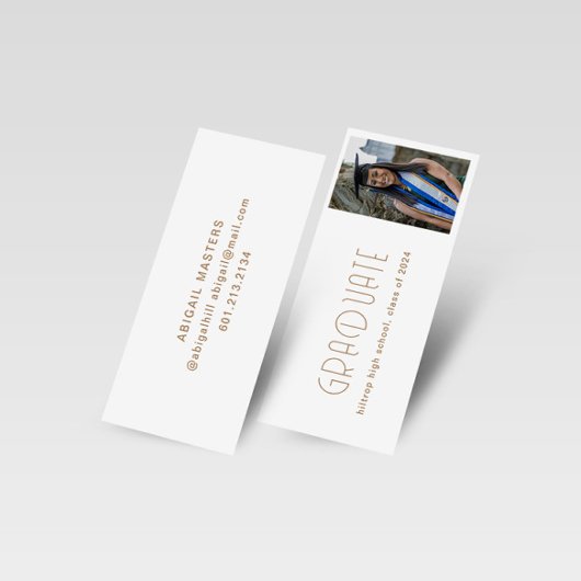 De moderne Typografie Afstuderen Naam Kaart Mini Visitekaartje