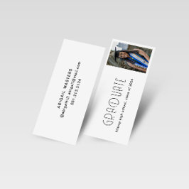 De moderne Typografie Afstuderen Naam Kaart Mini Visitekaartje