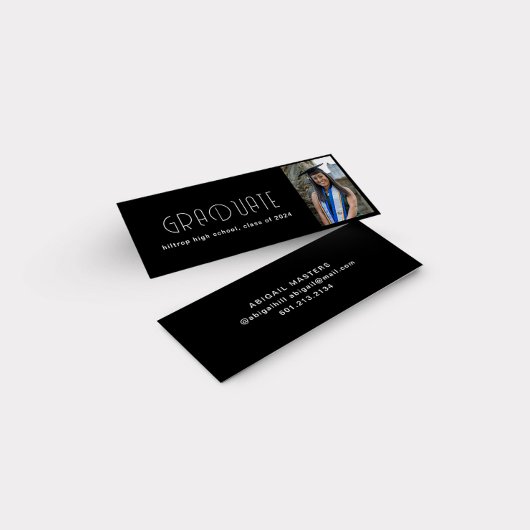 De moderne Typografie Afstuderen Naam Kaart Mini Visitekaartje