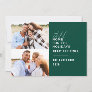 De moderne typografie is nog steeds thuis voor de feestdagenkaart