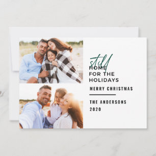 De moderne typografie is nog steeds thuis voor de  feestdagenkaart