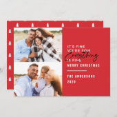 De moderne typografie is nog steeds thuis voor de  feestdagenkaart (Voorkant / Achterkant)