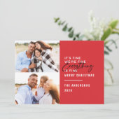 De moderne typografie is nog steeds thuis voor de  feestdagenkaart (Staand voorkant)