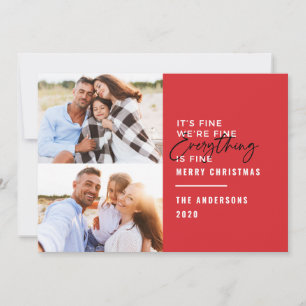 De moderne typografie is nog steeds thuis voor de  feestdagenkaart