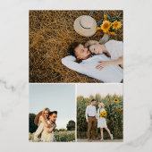 De moderne Typografie van de Datum sparen de Datum Folie Uitnodiging (Achterkant)