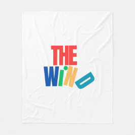 De moderne typografie van de wind fleece deken