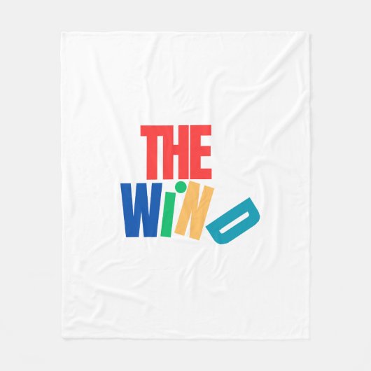 De moderne typografie van de wind fleece deken (Voorkant)