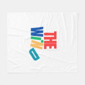 De moderne typografie van de wind fleece deken (Voorkant (Horizontaal))