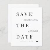 De moderne typografische bruiloft van de begroting (Voorkant / Achterkant)