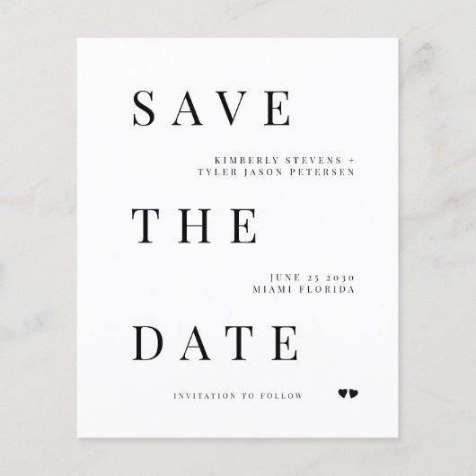 De moderne typografische bruiloft van de begroting (Voorkant)