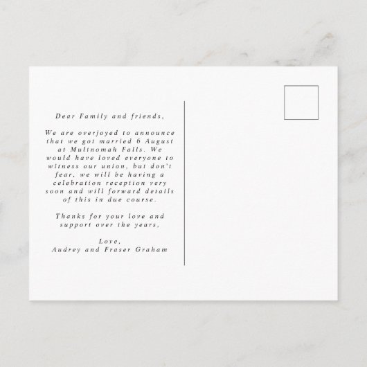 De moderne Uitgangspunt van het Manuscript verbond Aankondigingskaart (Achterkant)