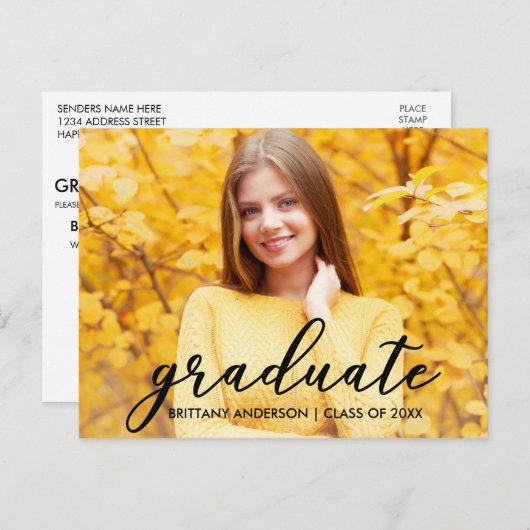 De Moderne Uitnodiging van de Partij van de Gradua (Voorkant / Achterkant)