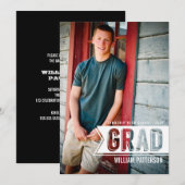 De moderne Uitnodiging van de Partij van de Gradua (Voorkant / Achterkant)