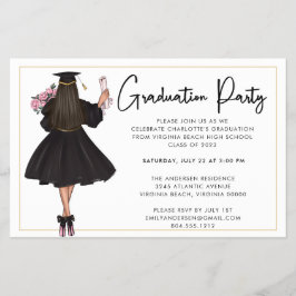 De Moderne Uitnodiging van de Partij van de Gradua Flyer