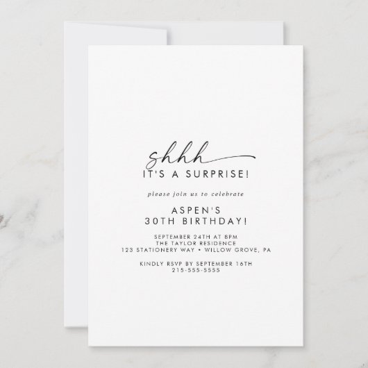 De moderne Uitnodiging van de Partij van de Ondern (Voorkant)