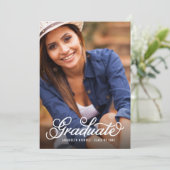 De moderne Uitnodiging van het Afstuderen van de B (Staand voorkant)