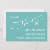 De moderne Uitnodiging van het Baby shower van Man (Voorkant)