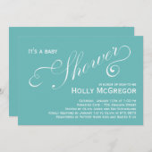 De moderne Uitnodiging van het Baby shower van Man (Voorkant / Achterkant)