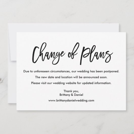 De Moderne Verandering van het Manuscript van de B Save The Date (Voorkant)