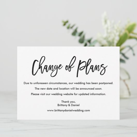 De Moderne Verandering van het Manuscript van de B Save The Date (Staand voorkant)