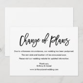 De Moderne Verandering van het Manuscript van de B Save The Date (Voorkant / Achterkant)