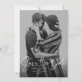 De moderne verticale foto van het manuscript spare magnetische uitnodiging (Voorkant)