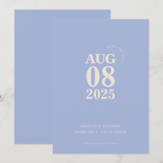 De moderne Vet bewaart de Datum Uitnodiging van de (Voorkant / Achterkant)