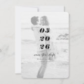 De moderne Vette Foto van de Bekleding sparen de D Save The Date (Voorkant)