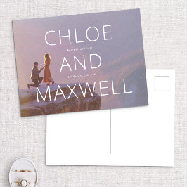 De moderne Vette Foto van Namen sparen de Datum Briefkaart