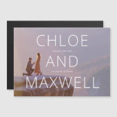 De moderne Vette Foto van Namen sparen de Datum Magnetische Uitnodiging (Voorkant / Achterkant)