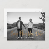 de moderne vette manuscriptfoto verandert de datum briefkaart (Voorkant / Achterkant)