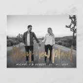 de moderne vette manuscriptfoto verandert de datum briefkaart (Voorkant)