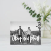 de moderne vette manuscriptfoto verandert de datum briefkaart (Staand voorkant)