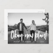 de moderne vette manuscriptfoto verandert de datum briefkaart (Voorkant / Achterkant)