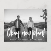 de moderne vette manuscriptfoto verandert de datum briefkaart (Voorkant)