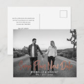 de moderne vette manuscriptfoto verandert de datum briefkaart (Voorkant / Achterkant)